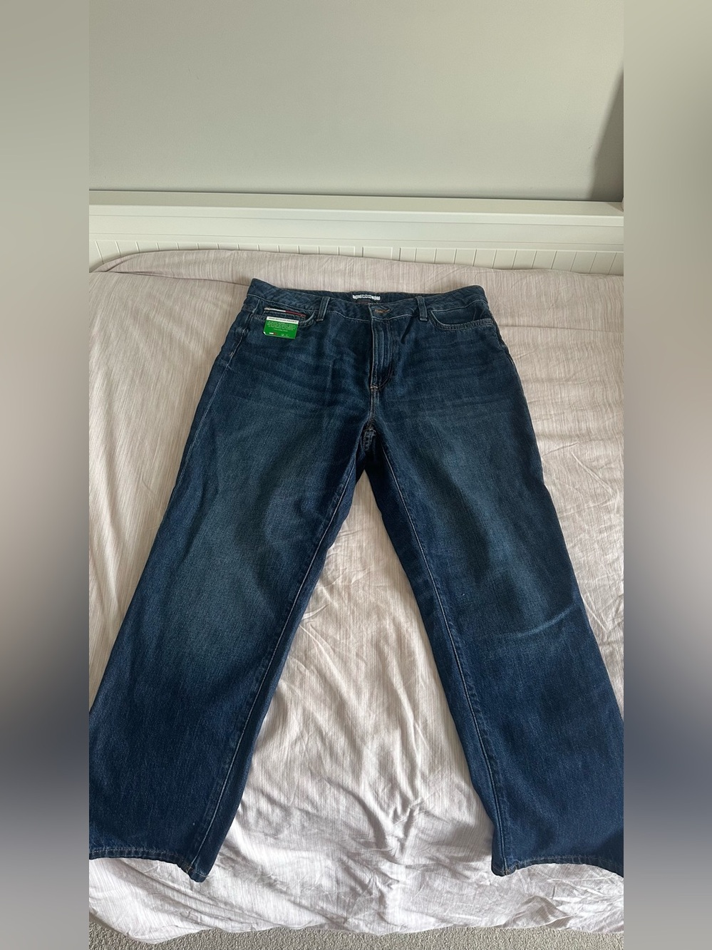 Tommy Hilfiger Dark Blue Straight Leg Jeans - Picture 2 of 6
